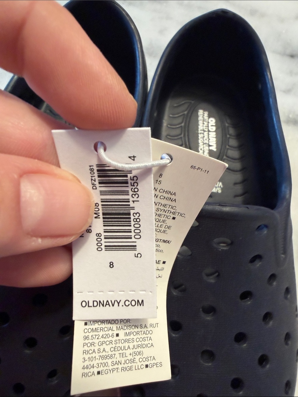 Old Navy Navy Perforated Slip-On Loafers - Picture 2 of 4